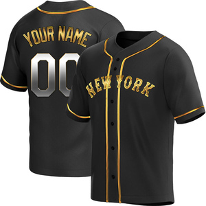 New York Mets Gold Custom Jersey - All Stitched - Nebgift