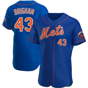 Jeff Brigham Men's Nike White New York Mets Home Replica Custom Jersey Size: Large