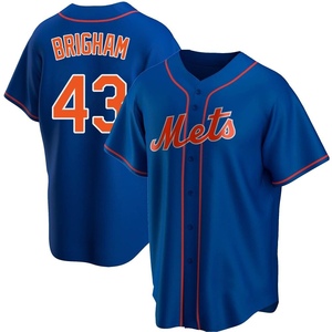 Jeff Brigham Men's Nike White New York Mets Home Replica Custom Jersey Size: Large