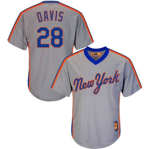 Big & Tall Men's Majestic New York Mets J.D. Davis Replica Gray Cool ...